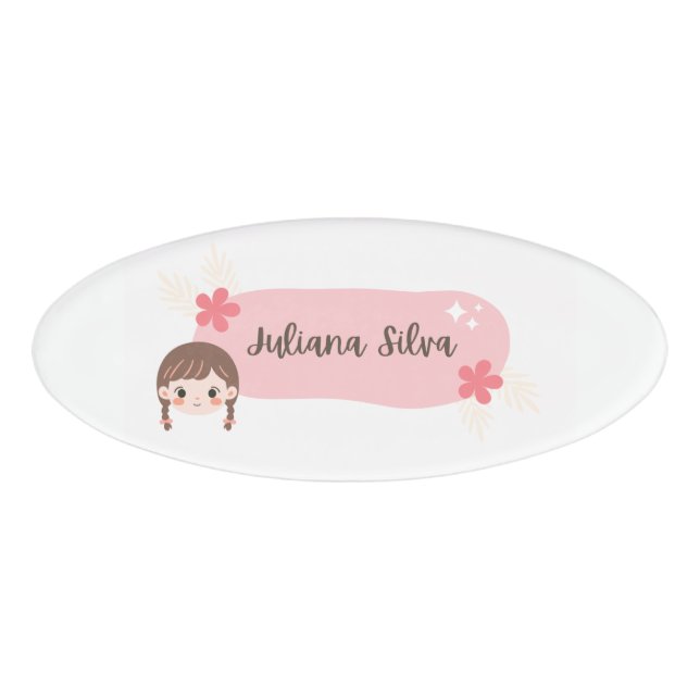 Badge D'identification Étiquette nominative Juliana Silva (Devant)
