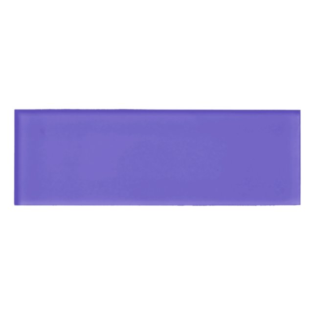 Badge D'identification Étiquette nominative longue bleu ardoise personnal (Devant)