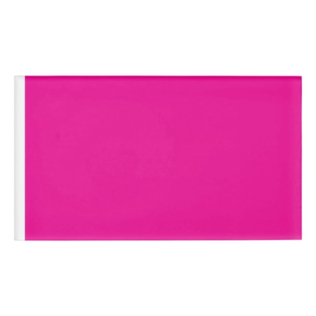 Badge D'identification Étiquette nominative rose vif | Marque commerciale (Devant)