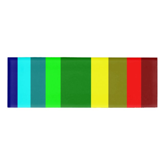 Badge D'identification Étiquette nommée assortie de couleurs (Devant)