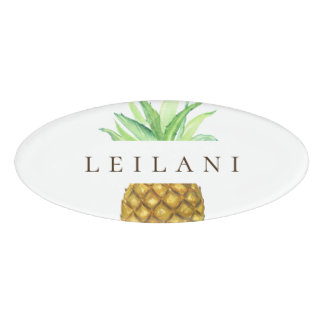 Badge D'identification Étiquette nommée personnalisée par île d'ananas