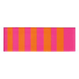 Badge D'identification Étiquette nommée rose et orange