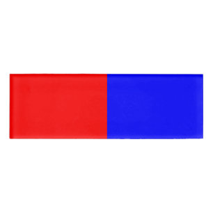 Badge D'identification Étiquette nommée rouge et bleue