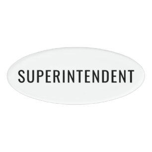 Badge D'identification Étiquette personnalisée de nom de surintendant Bad