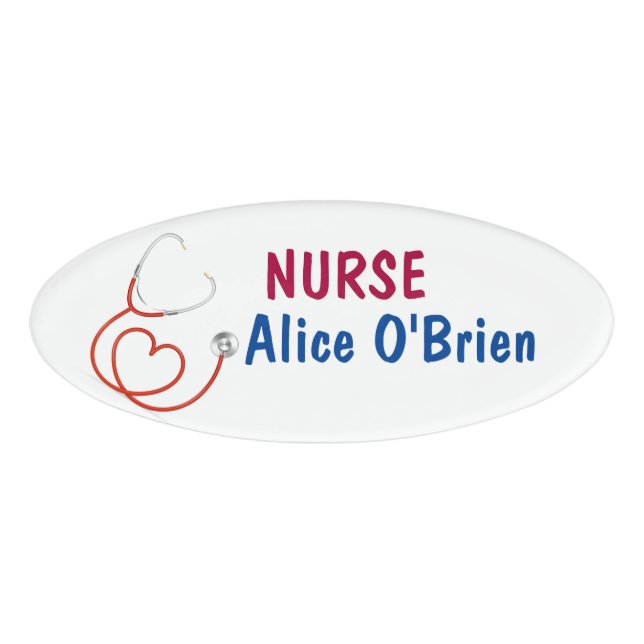 Badge D'identification Étiquette personnalisée pour infirmière (Devant)