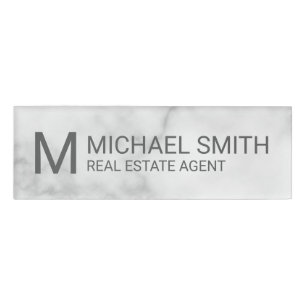 Badge D'identification Étiquette professionnelle personnalisée Monogramme