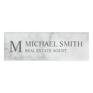 Badge D'identification Étiquette professionnelle personnalisée Monogramme