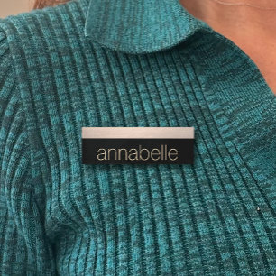 Badge D'identification Étiquette rose Gold Salon Employé Nom magnétique