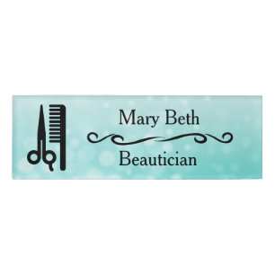 Badge D'identification Étiquettes de nom de salon de beauté de beauté per