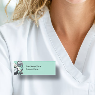 Badge D'identification Étiquettes de nom de thème Simple infirmière enreg