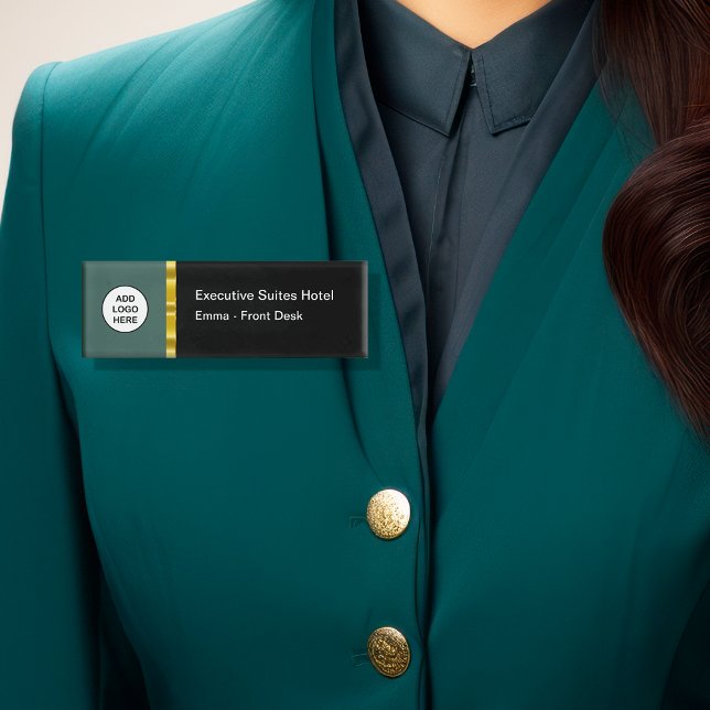 Badge D'identification Étiquettes de nom du personnel exécutif classique (Créateur téléchargé)