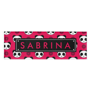Badge D'identification Étonnant Kawaii Panda Mandala Motif