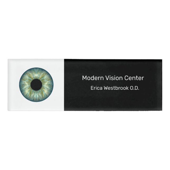 Badge D'identification Eye Doctor Vision Center Nom du personnel Balises (Devant)