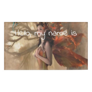 Badge D'identification Fée de Beltane aux papillons