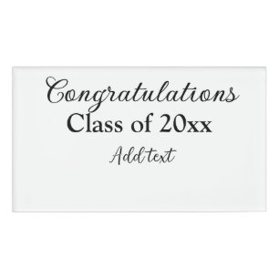 Badge D'identification Félicitations de graduation simples clas d'ajout m