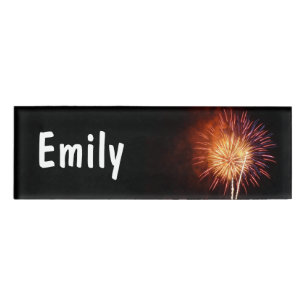 Badge D'identification Feux d'artifice Rouges, Blancs et Bleus I Patrioti