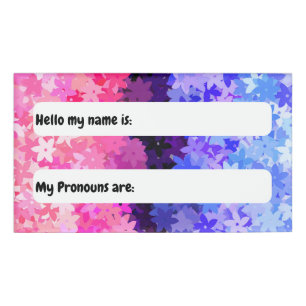 Badge D'identification Fière Omnisexualité Groovy Boho Excentrique Floral