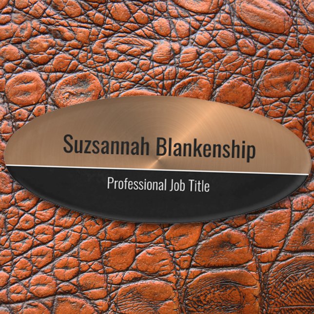 Badge D'identification Flare en cuivre métallique professionnel personnal (Créateur téléchargé)