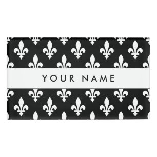 Badge D'identification Fleur de Lis Motif, française, royale, blanche