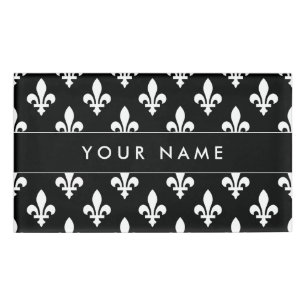 Badge D'identification Fleur de Lis Motif, française, royale, blanche