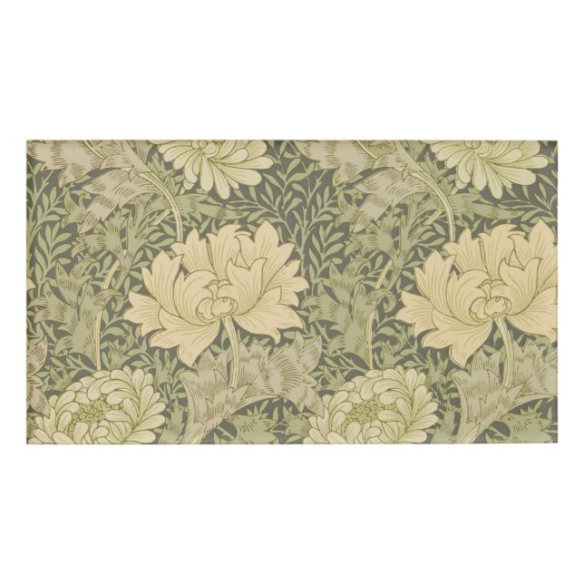 Badge D'identification Fleur de Sauge Chrysanthème de William Morris (Devant)