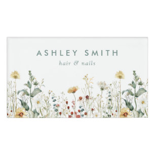 Badge D'identification Fleur sauvage d'été