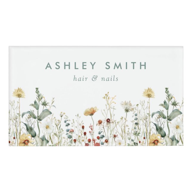 Badge D'identification Fleur sauvage d'été (Devant)