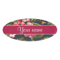 Fleurs et feuille tropicaux élégants de ketmie