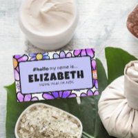 Fleurs Rétro Mignonnes Bonjour Mon Nom Est Infirmi