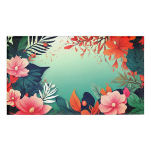 Badge D'identification Fleurs tropicales