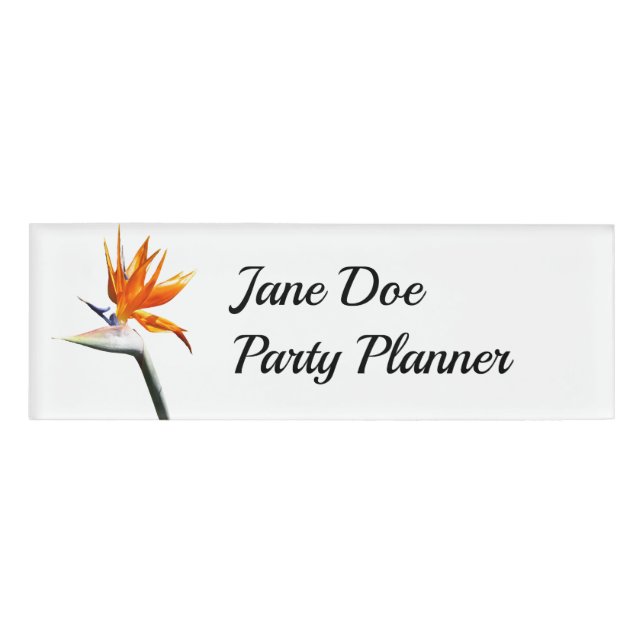 Badge D'identification Flower tropical orange paradise (Devant)
