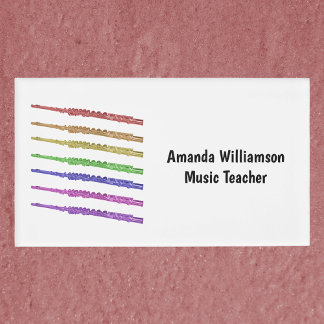 Badge D'identification Flûte Personnalisable Couleurs Arc-en-ciel