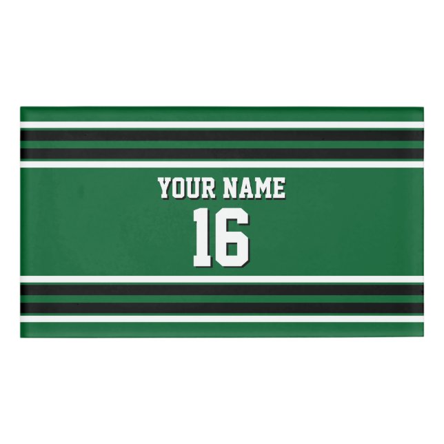 Badge D'identification Forest Green Black Team Jersey Custom (Devant)