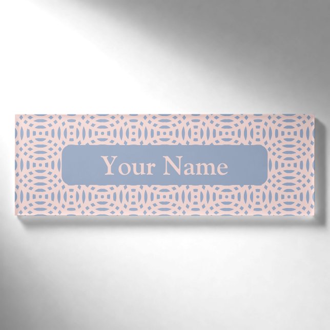 Badge D'identification formes circulaires motif sans couture (Devant)