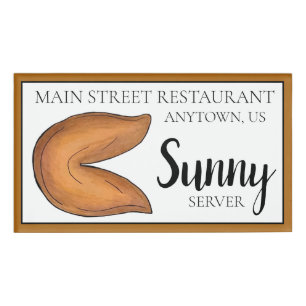 Badge D'identification Fortune Cookies Restaurant chinois Restauration Ga