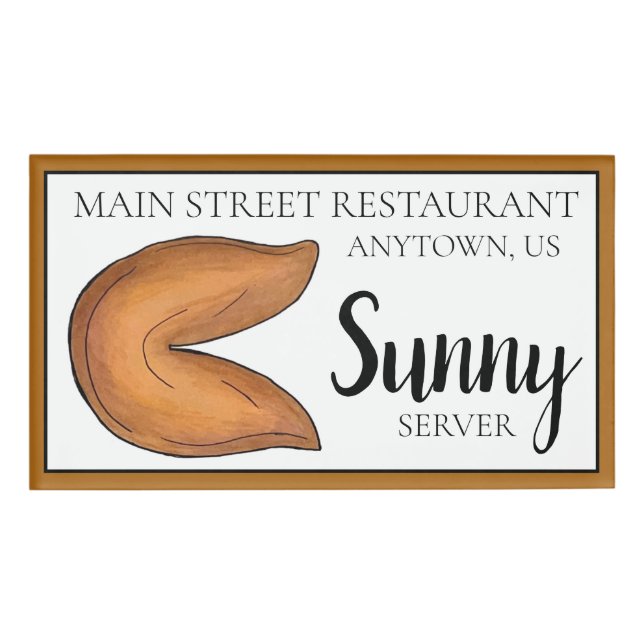 Badge D'identification Fortune Cookies Restaurant chinois Restauration Ga (Devant)