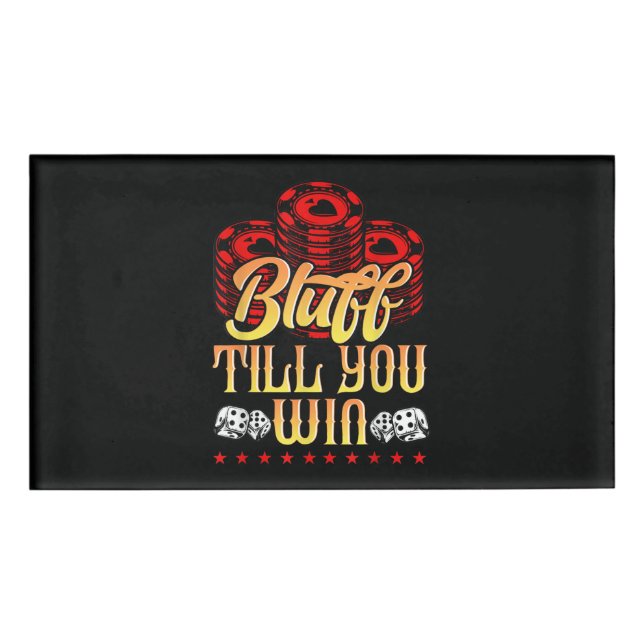 Badge D'identification Funny Poker | I Loker Poker Bluff jusqu'à ce que v (Devant)