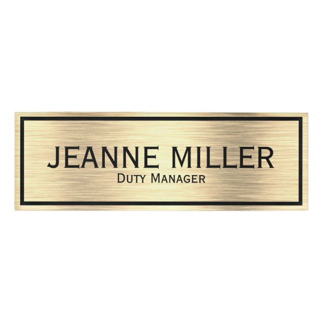 Badge D'identification Gestionnaire de fonctions élégant (Devant)