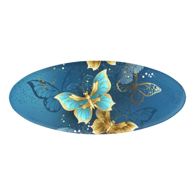 Badge D'identification Golden butterflies (Devant)
