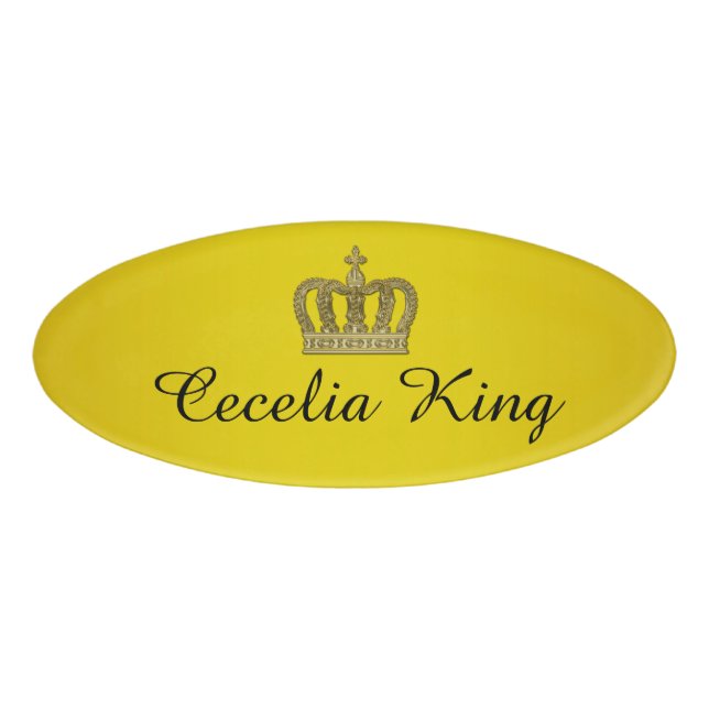 Badge D'identification Golden Royal Crown II + votre backgr. & idées (Devant)
