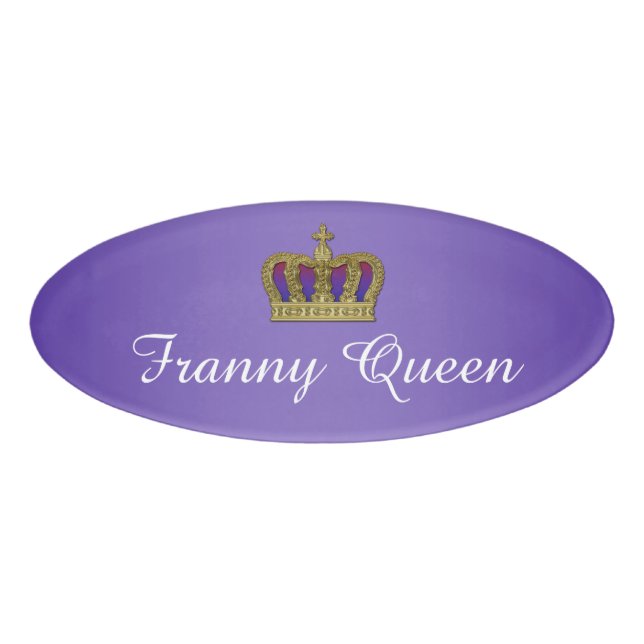 Badge D'identification Golden Royal Crown IV + votre backgr. & idées (Devant)