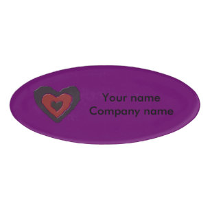 Badge D'identification Gothique Melting Love Heart Nom personnalisé Balis