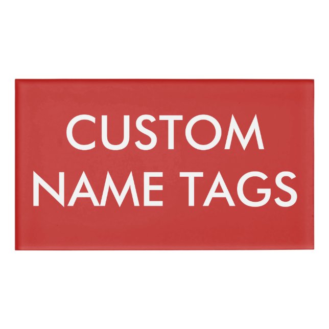 Badge D'identification Grand modèle nommé de blanc d'étiquette (Devant)
