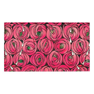 Badge D'identification Graphique rose Art Nouveau Rennie Macintosh