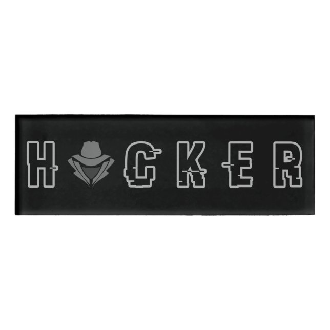 Badge D'identification Gray Casquette Hacker - Type 3a (Devant)