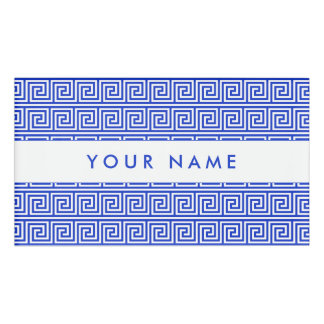 Badge D'identification Grec Meander Carré Motif