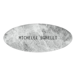 Badge D'identification Gris Mur Design Arrière - plan Plat Lisible Modern