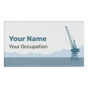Badge D'identification Grue de chantier naval