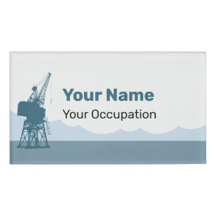 Badge D'identification Grue du chantier naval