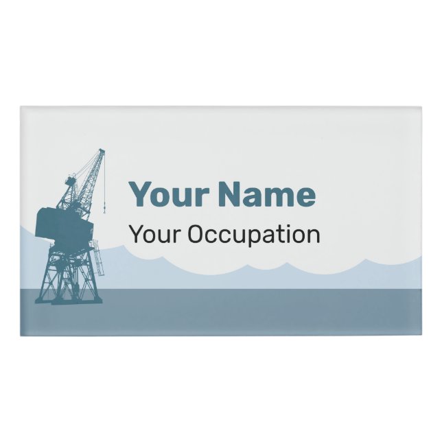 Badge D'identification Grue du chantier naval (Devant)